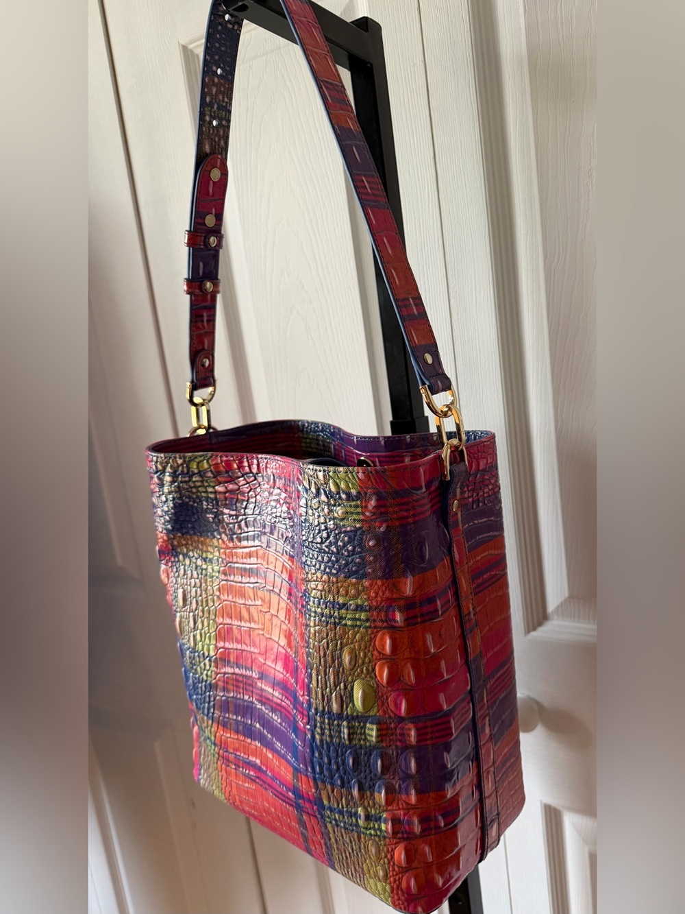 NEW
Brahmin Colorful Croc-Embossed Shoulder Bag - Multicolor - Picture 9 of 16